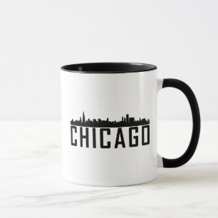 Modern Chicago City Skyline Silhouette Mug