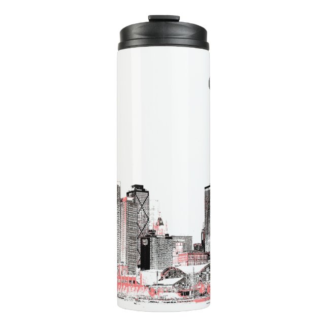 Modern Chicago Skyline Thermal Tumbler (Front)