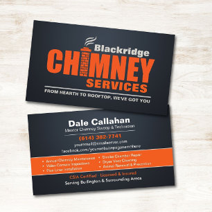 Modern Chimney Sweep & Fireplace Services Business Card