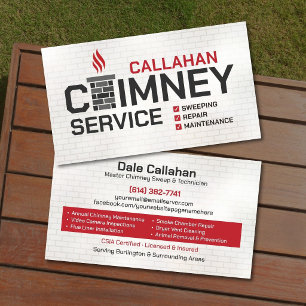 Modern Chimney Sweep & Fireplace Services Business Card