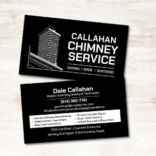 Modern Chimney Sweep & Fireplace Services Business Card