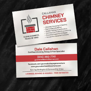 Modern Chimney Sweep & Flue Specialist Business Card