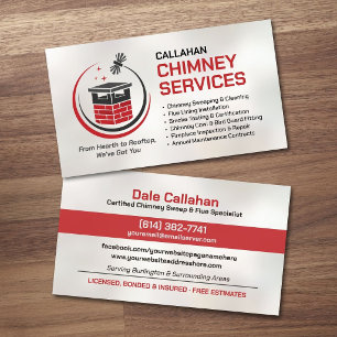 Modern Chimney Sweep & Flue Specialist Business Card
