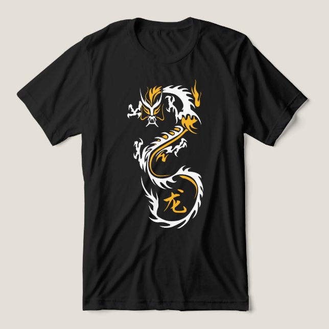 Modern Chinese Dragon Tri-Blend Shirt (Design Front)