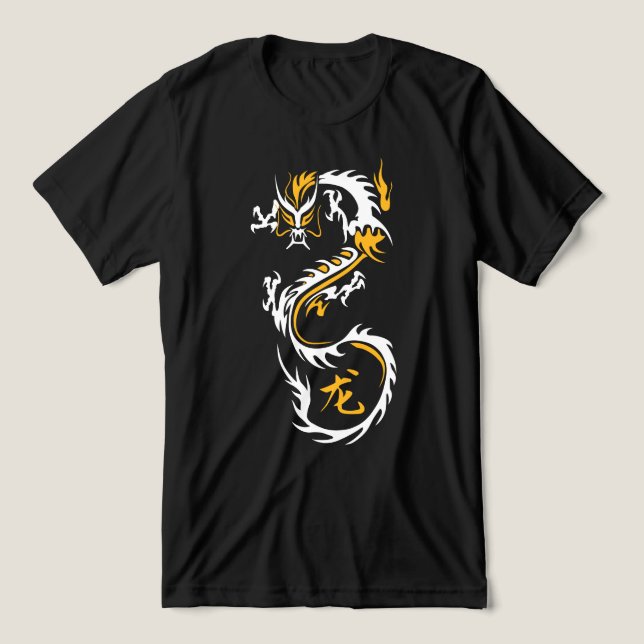 Modern Chinese Dragon Tri-Blend Shirt (Design Front)