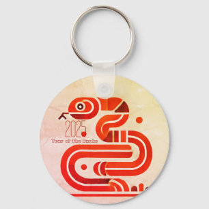 Modern Chinese New Year Snake 2025 BRK04 Keychain