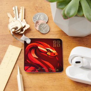Modern Chinese New Year Snake 2025 BSqK03 Key Ring
