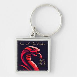 Modern Chinese New Year Snake 2025 MSqK05 Key Ring
