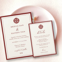 Modern Chinese Wedding Champagne Red Details