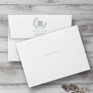 Modern Chinese Wedding Invitation Envelope