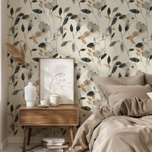 Modern Chinoiserie Floral Pattern Peel & Stick Wallpaper