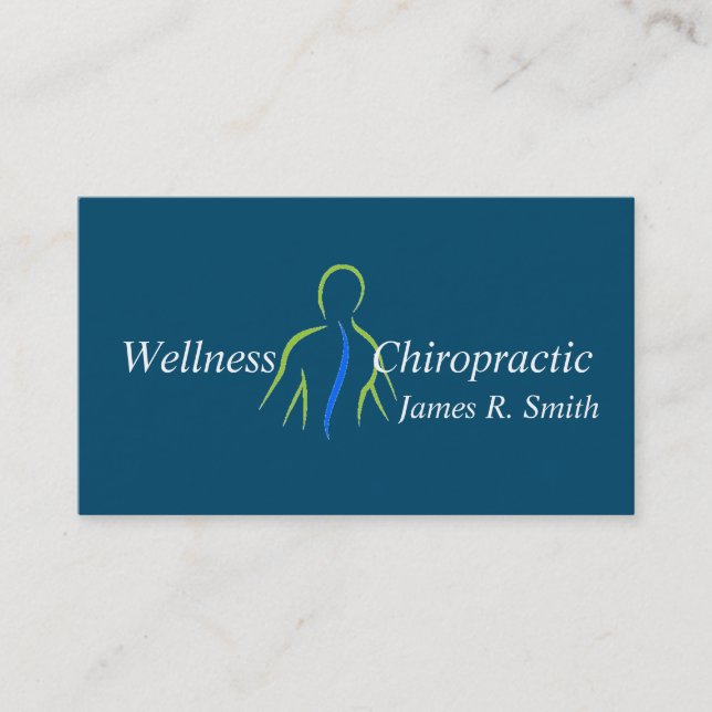 Modern Chiropractic Chiropractor Clinic Health Business Card (Front)