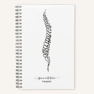 Modern Chiropractor Spine Massage Therapist Doctor Notebook