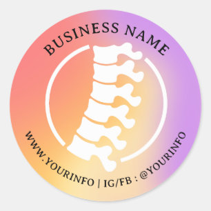Modern Chiropractor Thank You Sticker