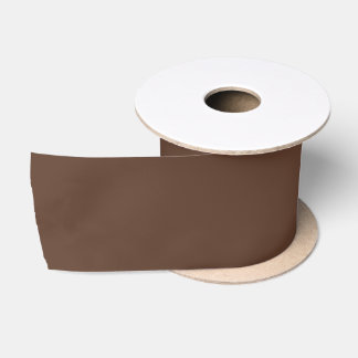 Modern Chocolate Brown Plain Solid Colour Satin Ribbon