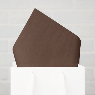 Modern Chocolate Brown Plain Solid Colour Tissue Paper