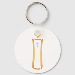 Modern Christian Candle Key Ring