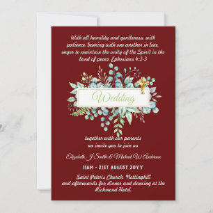 Modern Christian Catholic Wedding Invitation