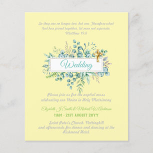 Modern Christian Catholic Wedding Invitation 