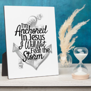 Modern Christian Coastal Anchor Artwork Plaque