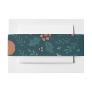 Modern Christmas 2026 Belly Band – Elegant Holiday Invitation Belly Band