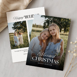 Modern Christmas 3 photos Card