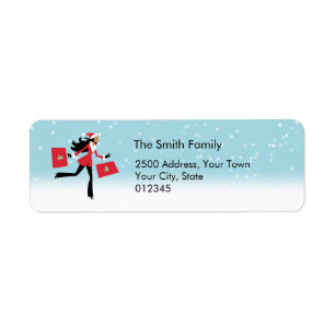 Modern Christmas Address Label