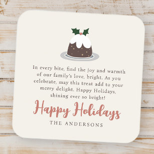 Modern Christmas Baked Treat Family Gift Label