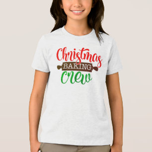 Modern Christmas Baking Crew   Holidays Tri-Blend Shirt
