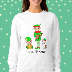 Modern Christmas Best Elf Squad T-Shirt Sweatshirt