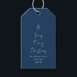 Modern Christmas | Blue Family Tree Gift Tags<br><div class="desc">These modern Christmas | blue family tree gift tags are perfect for your minimalist shabby chic boho blue and white holiday greeting. The minimal whimsical handwritten calligraphy is delicate and rustic while staying classy and elegant. You will find that everything about this product is editable, so feel free to add...</div>