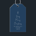 Modern Christmas | Blue Family Tree Gift Tags<br><div class="desc">These modern Christmas | blue family tree gift tags are perfect for your minimalist shabby chic boho blue and white holiday greeting. The minimal whimsical handwritten calligraphy is delicate and rustic while staying classy and elegant. You will find that everything about this product is editable, so feel free to add...</div>