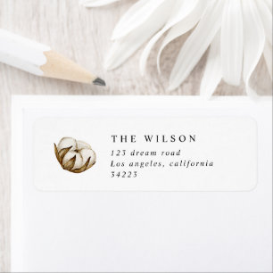 Modern Christmas botanical Return Address Label