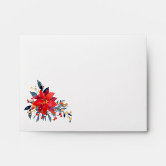Modern Christmas Botanicals and Berries Envelope