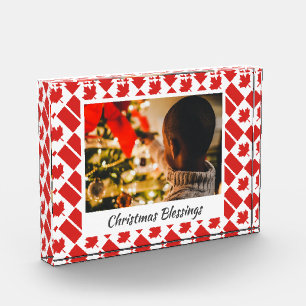 Modern Christmas CANADA Customised Keepsake Photo Block