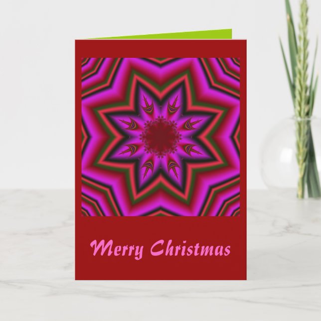 Modern Christmas card with Star (Front)