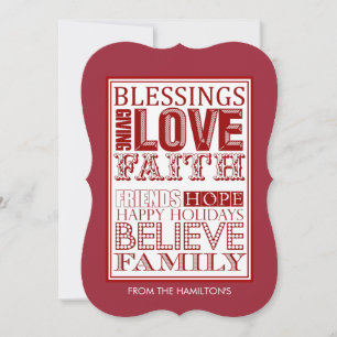 Modern Christmas Cards (Red)