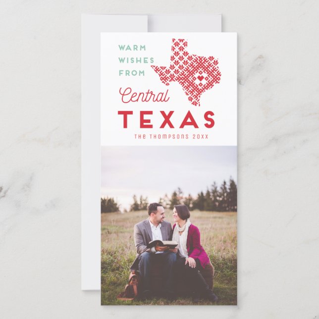 Modern Christmas Central Texas  Holiday Card (Front)