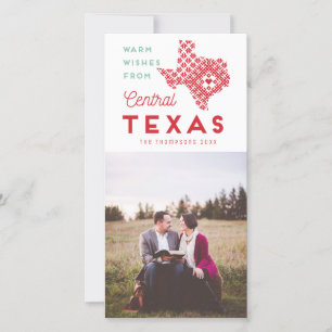 Modern Christmas Central Texas Holiday Card