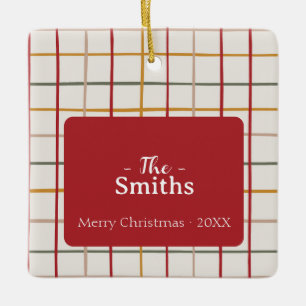Modern Christmas  Ceramic Ornament