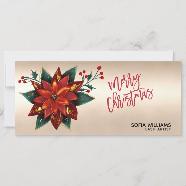 Modern Christmas Certificate Gift Card Add Logo (Front)