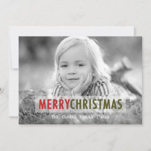 Modern Christmas Cheer   Holiday Photo Card