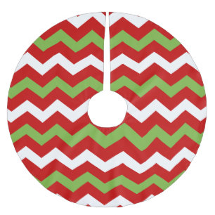 Modern Christmas Chevron Pattern Brushed Polyester Tree Skirt