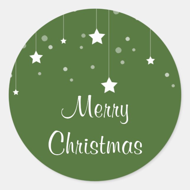 Modern Christmas Classic Round Stick Classic Round Sticker (Front)