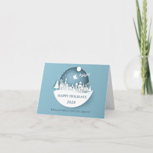 Modern Christmas Composition Corporate Greeting Card