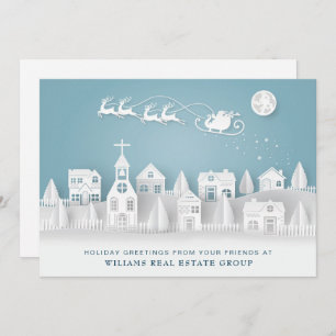 Modern Christmas Composition Corporate Greeting Holiday Card