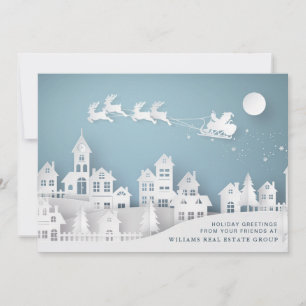 Modern Christmas Composition Corporate Greeting Holiday Card