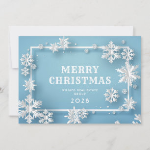 Modern Christmas Composition Corporate Greeting Holiday Card