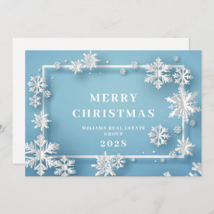 Modern Christmas Composition Corporate Greeting Holiday Card