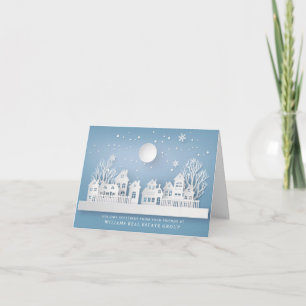 Modern Christmas Composition Corporate Greeting Holiday Card
